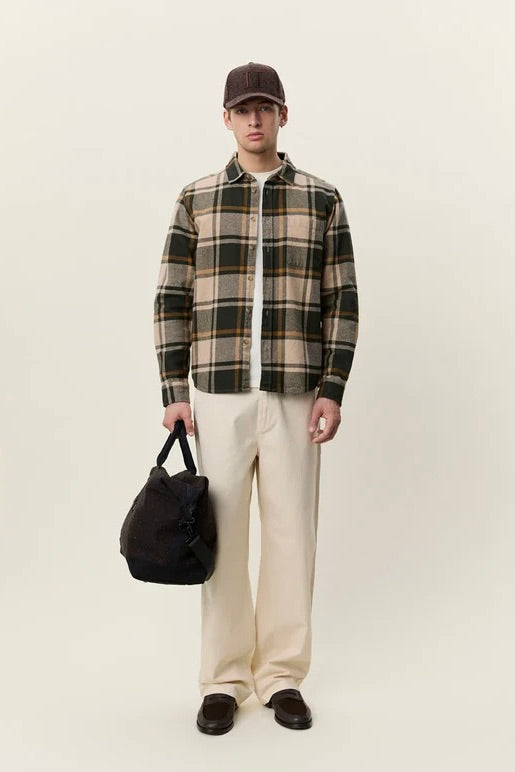 Check Flannel Shirt Rosin Green