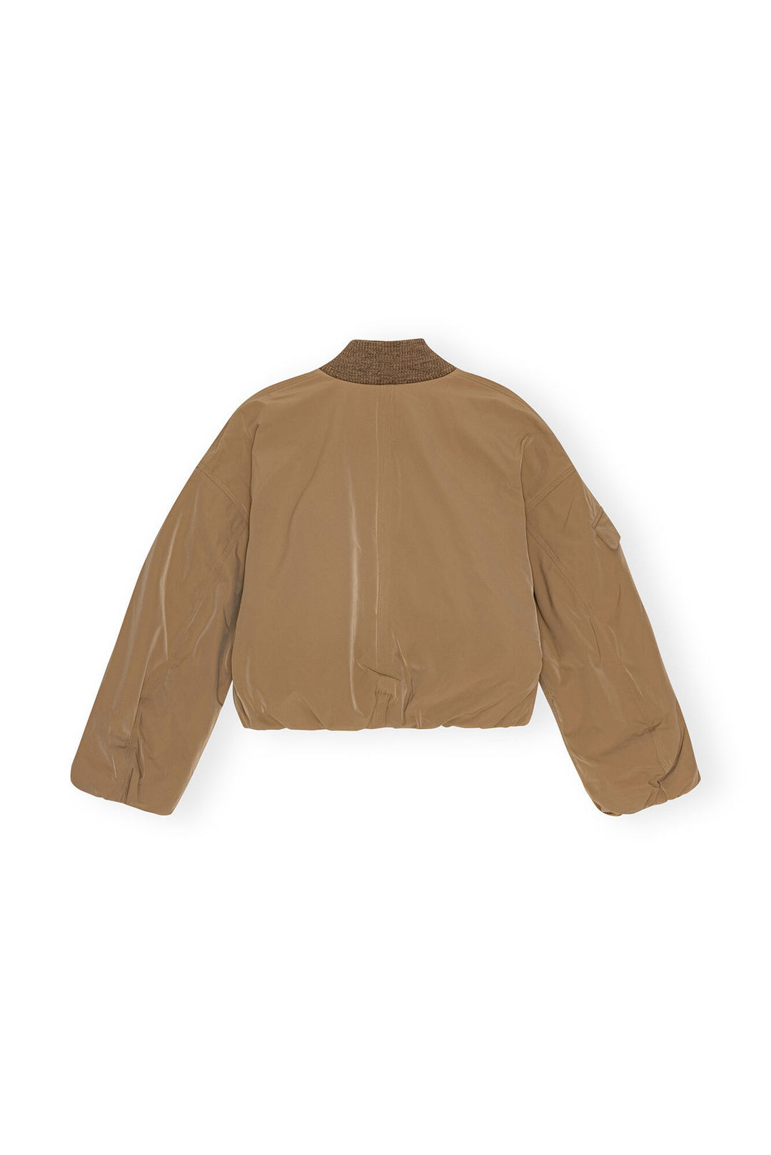 Light Twill Oversized Short Bomber Jacket