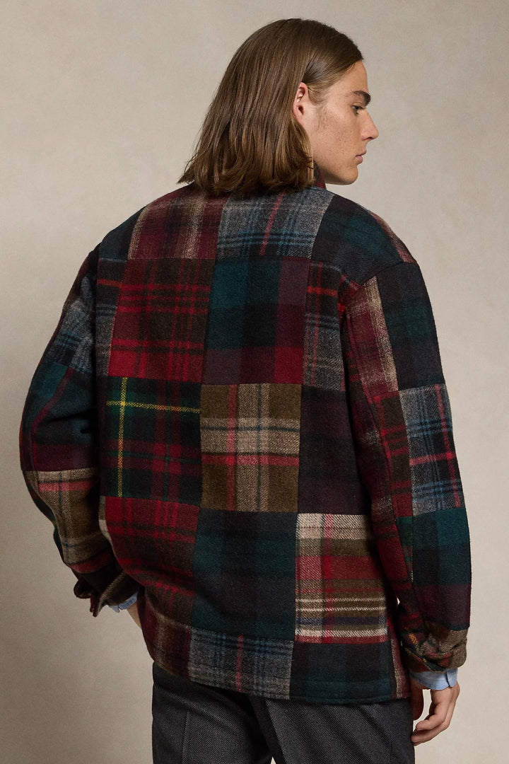 Plaid Patchwork Wool Jacket