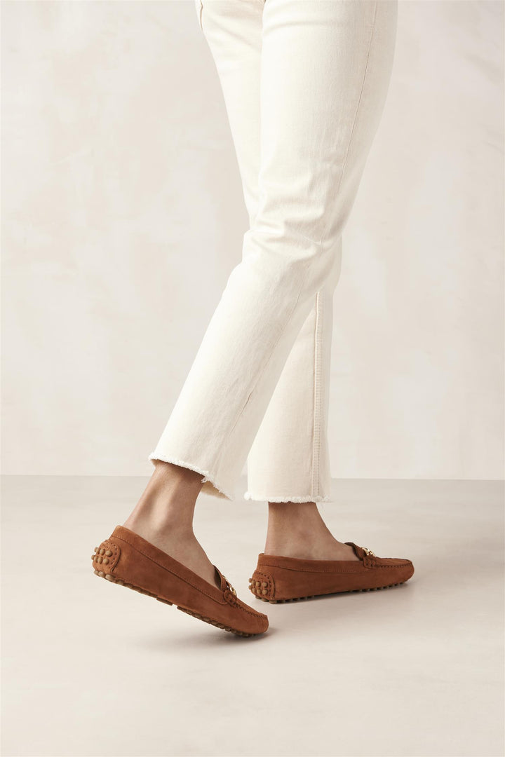 Mike Suede Tan Leather Loafers