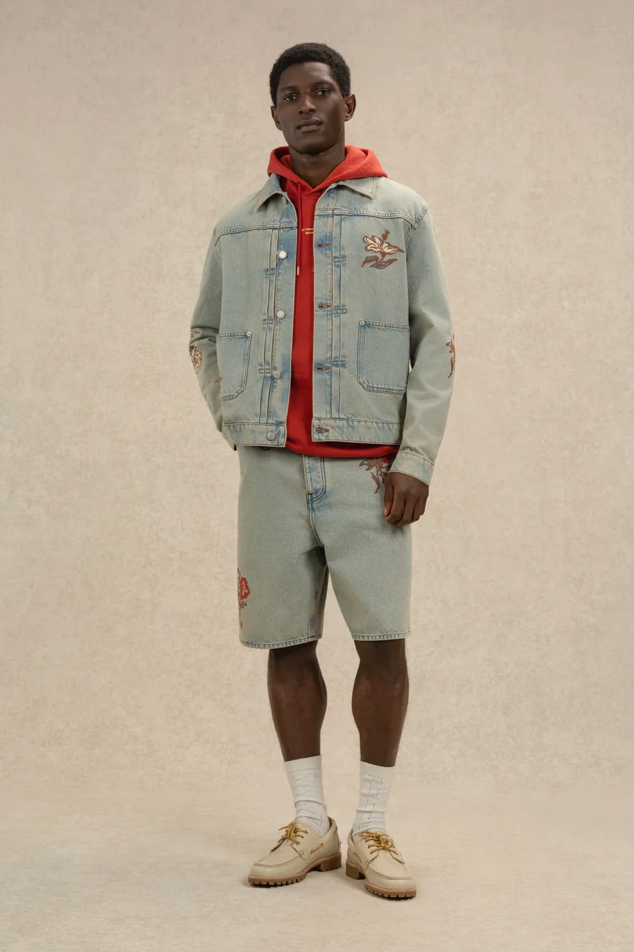 Veste Denim Dusty Brodée Fleurs