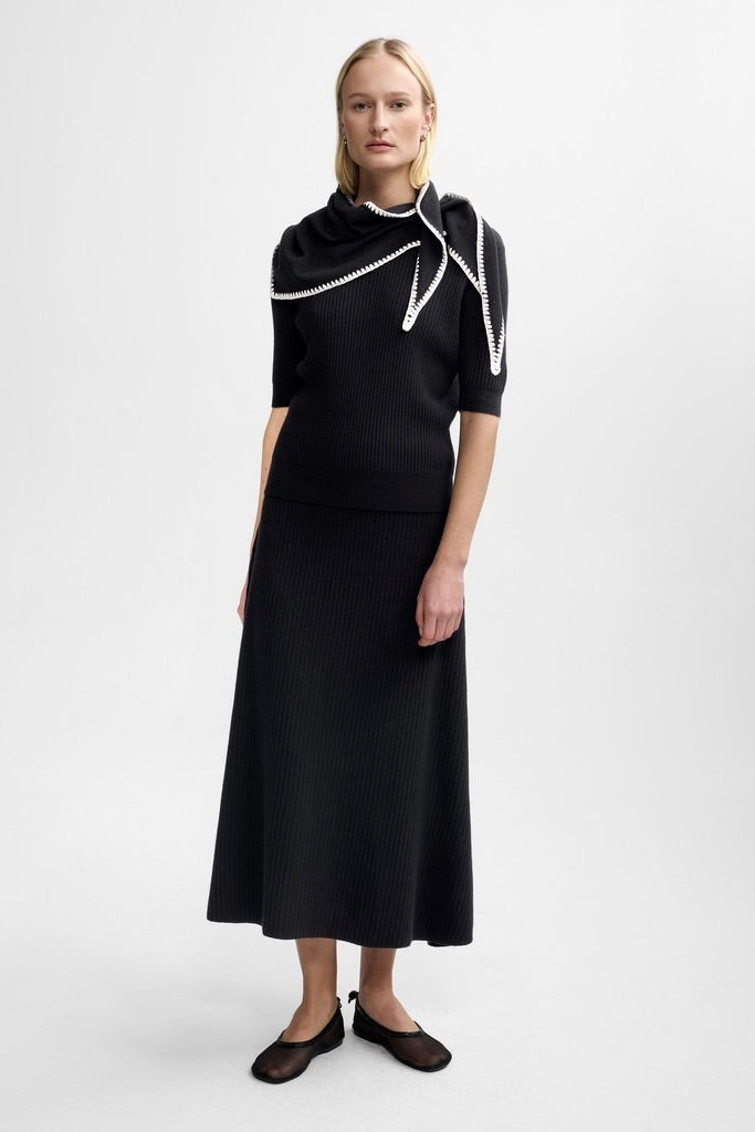 Winnie Merino Skirt Black