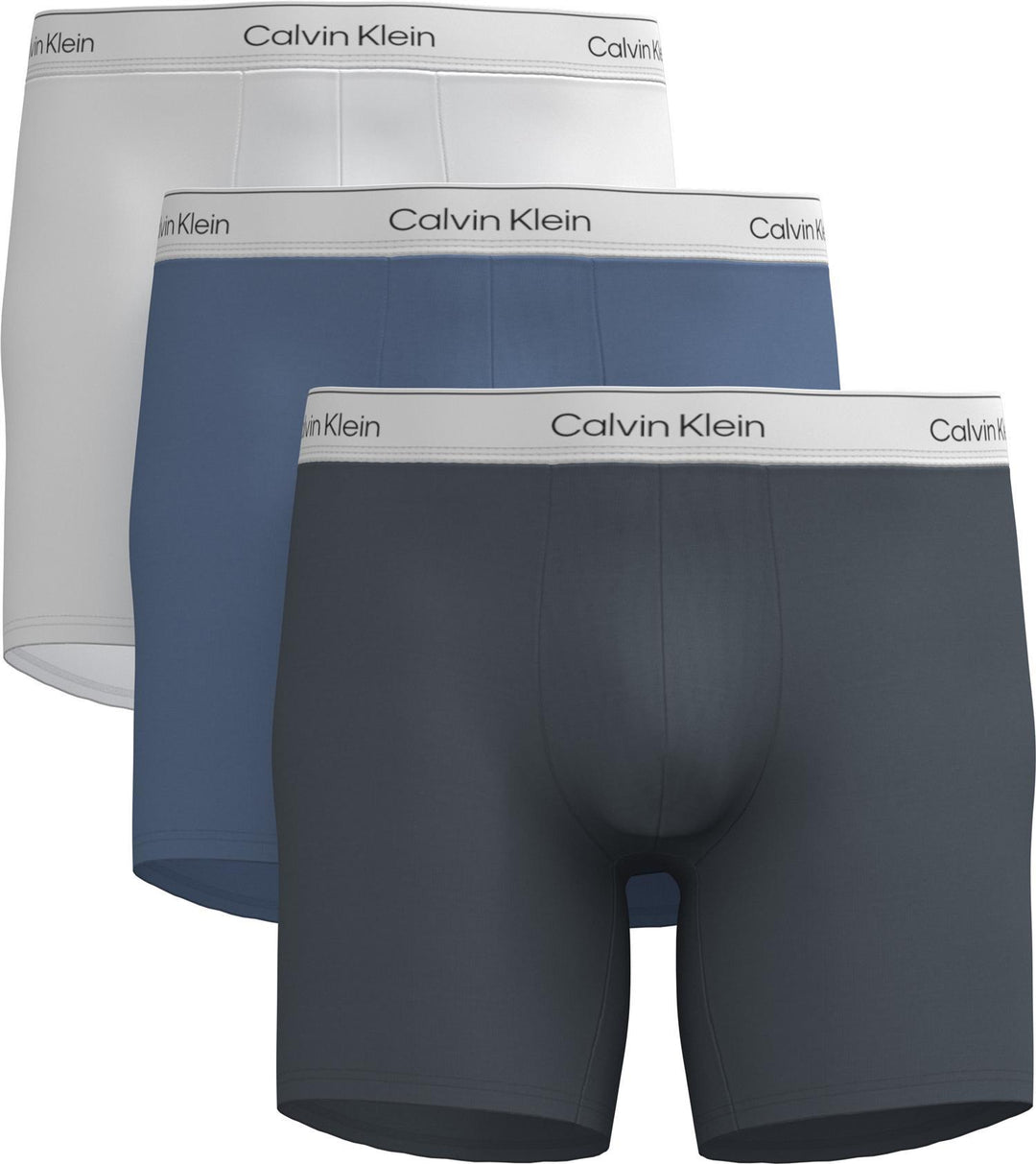 CALVIN KLEIN UNDERWEAR Boxer Brief 3 pk White/Blue Tulip/Turbulence - Dale