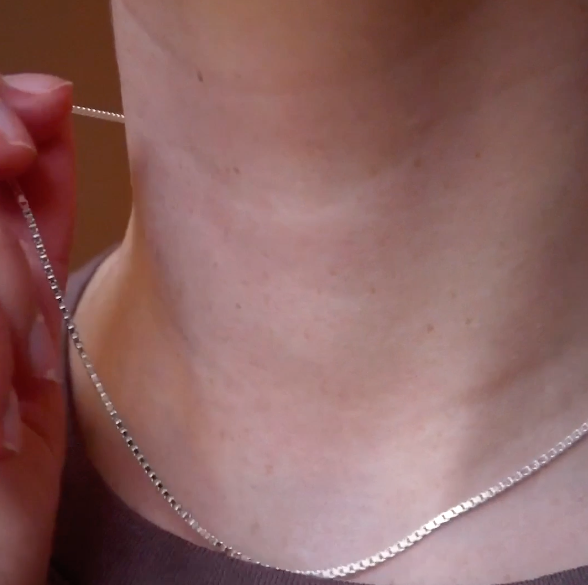 ENAMEL - Box Chain Necklace Silver - Dale