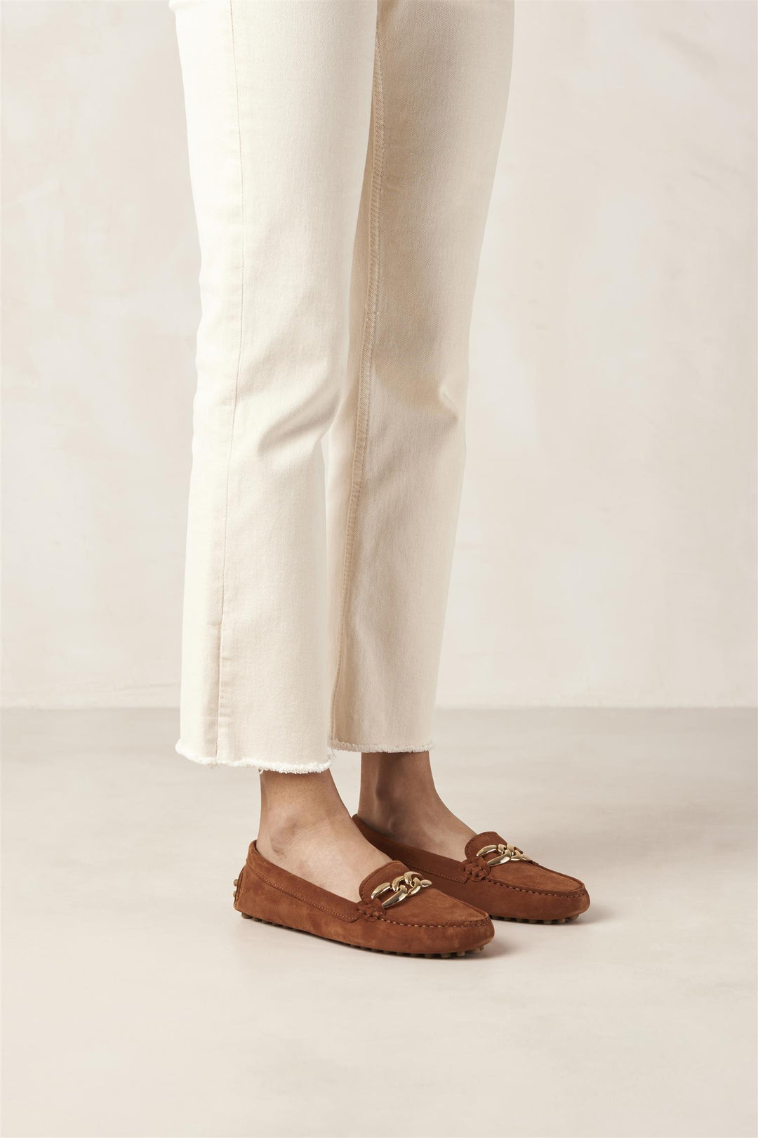 ALOHAS - Mike Suede Tan Leather Loafers - Dale