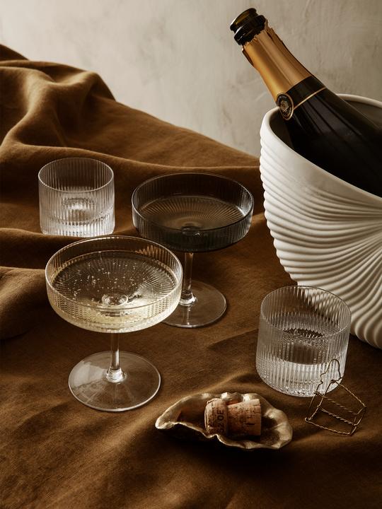 RIPPLE CHAMPAGNE SAUCER SET OF 2 - Dale