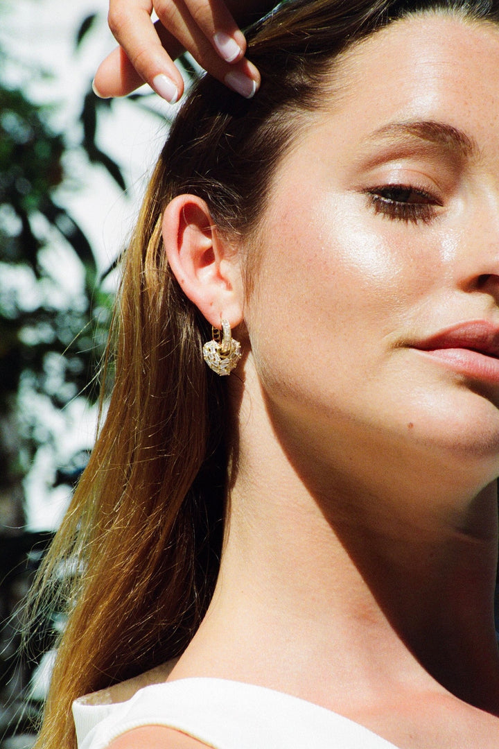 Puzzle Heart earrings