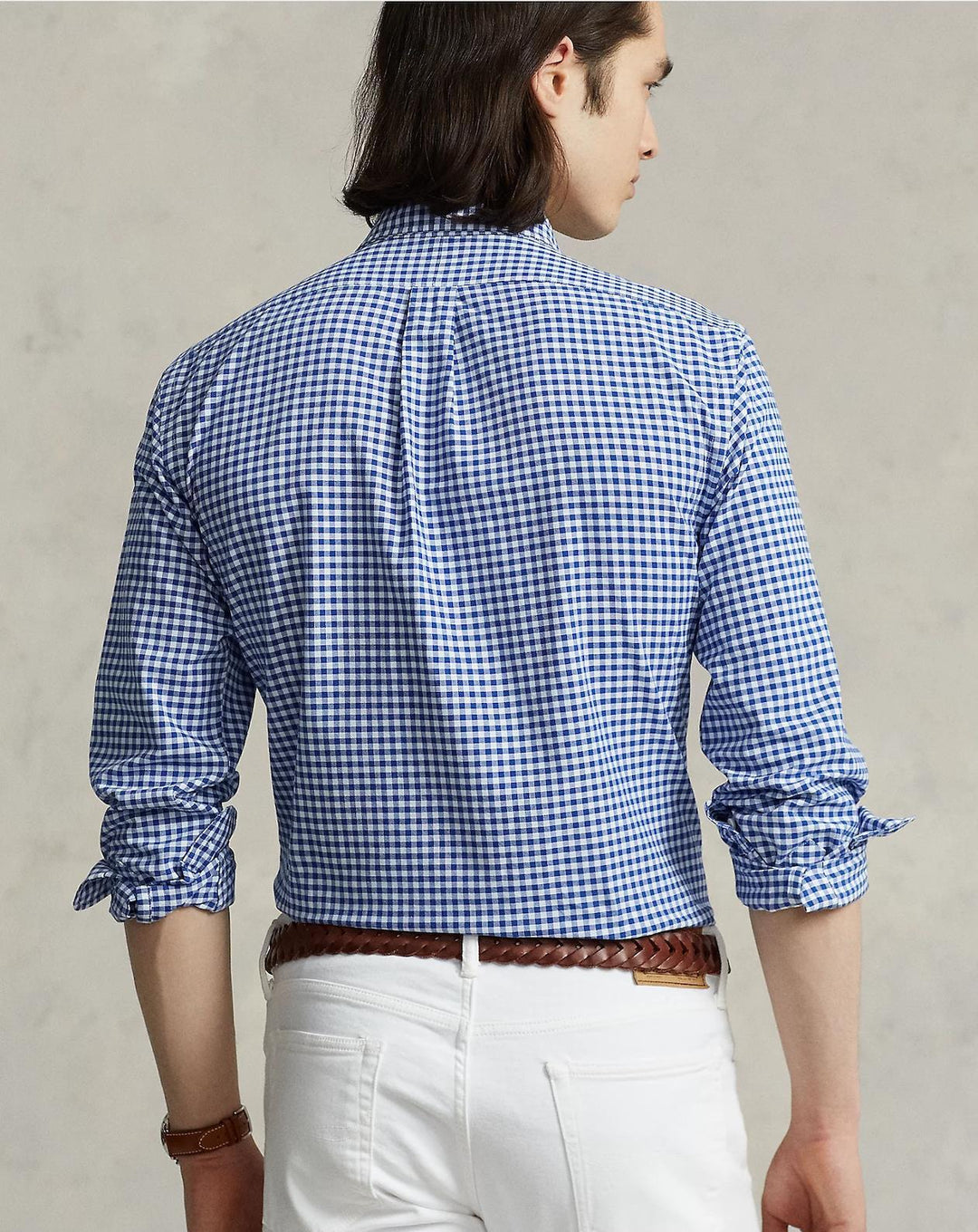 Custom Fit Oxford Shirt Blue/White Gingham
