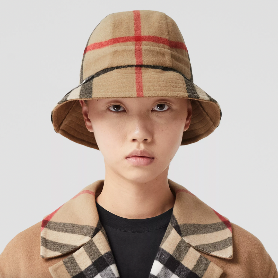 Burberry wool bucket hat sales