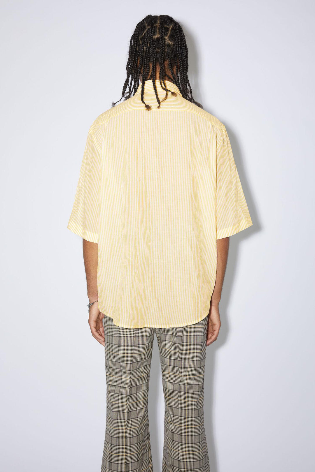 ACNE STUDIOS - Short Sleeve Button-up Shirt - Yellow/White - Dale