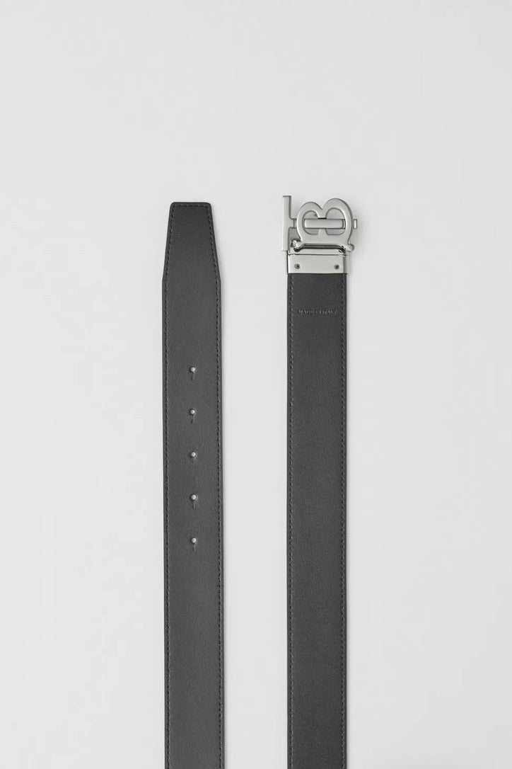 BURBERRY - Reversible Leather TB Belt - Dale