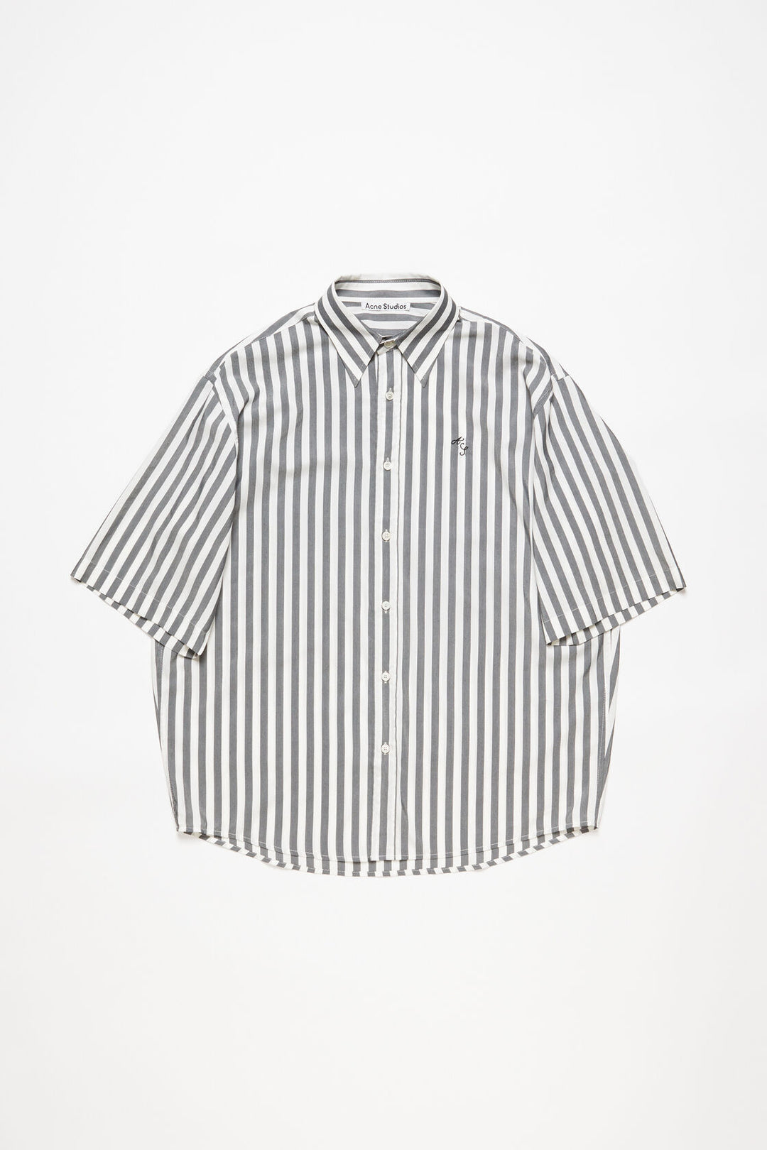 ACNE STUDIOS - STRIPE BUTTON-UP SHIRT BLACK AND WHITE - Dale