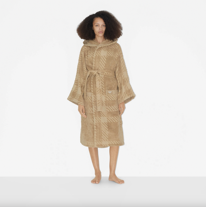 Check Cotton Jacquard Robe