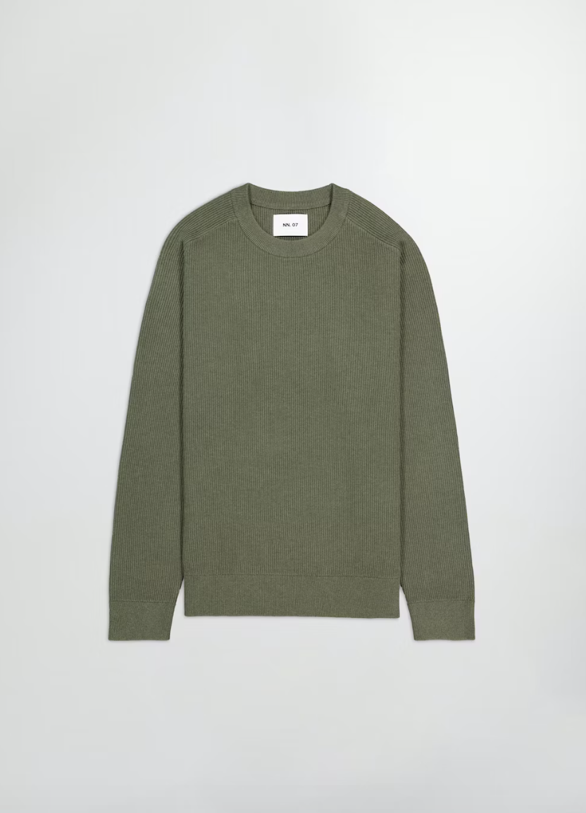 Kevin 6600 Rib knitted Sweater - Capers