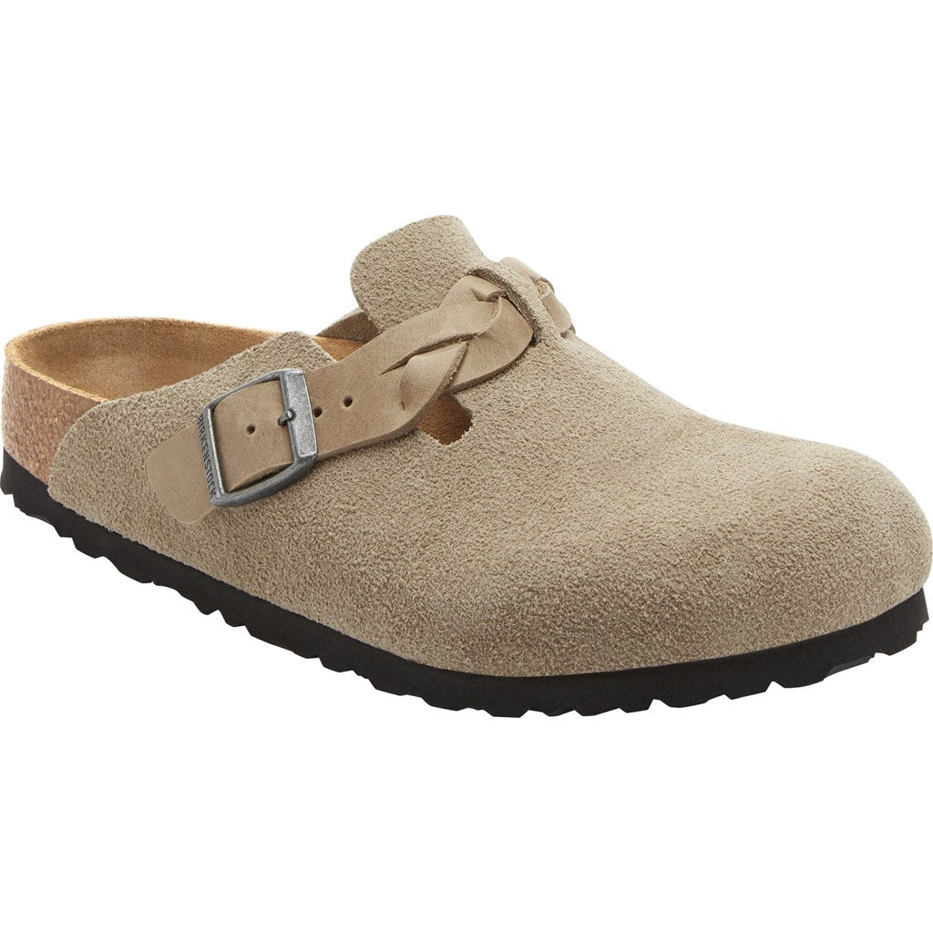 BIRKENSTOCK - Boston Braided Suede Leather - Taupe - Dale