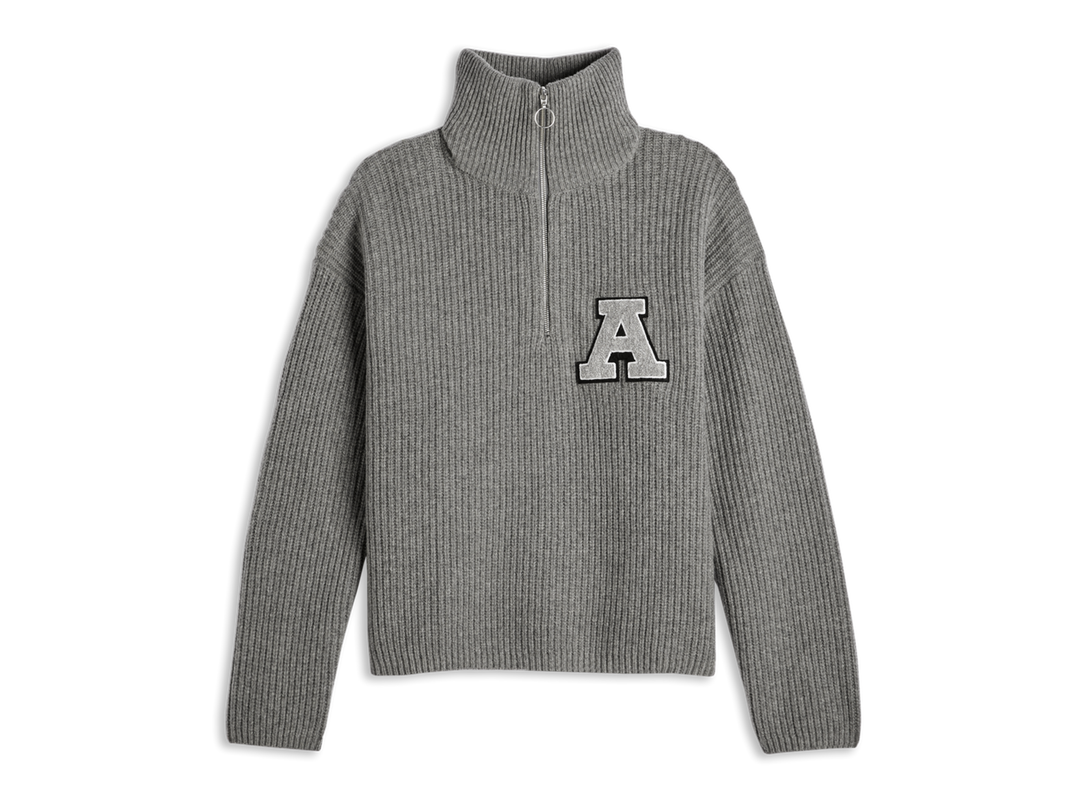 Team Halfzip Sweater - Grey Melange