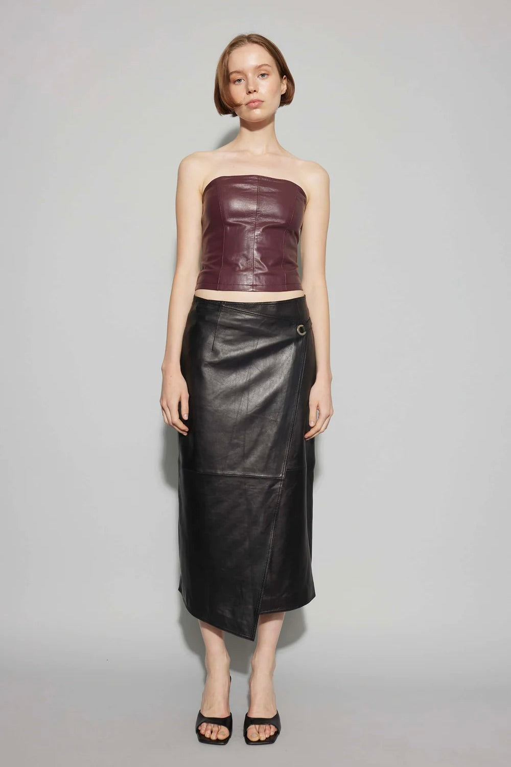 OVAL SQUARE - Reflection Leather Skirt - Dale