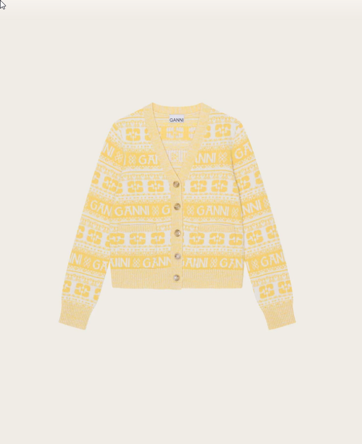 Logo Wool Mix Cardigan