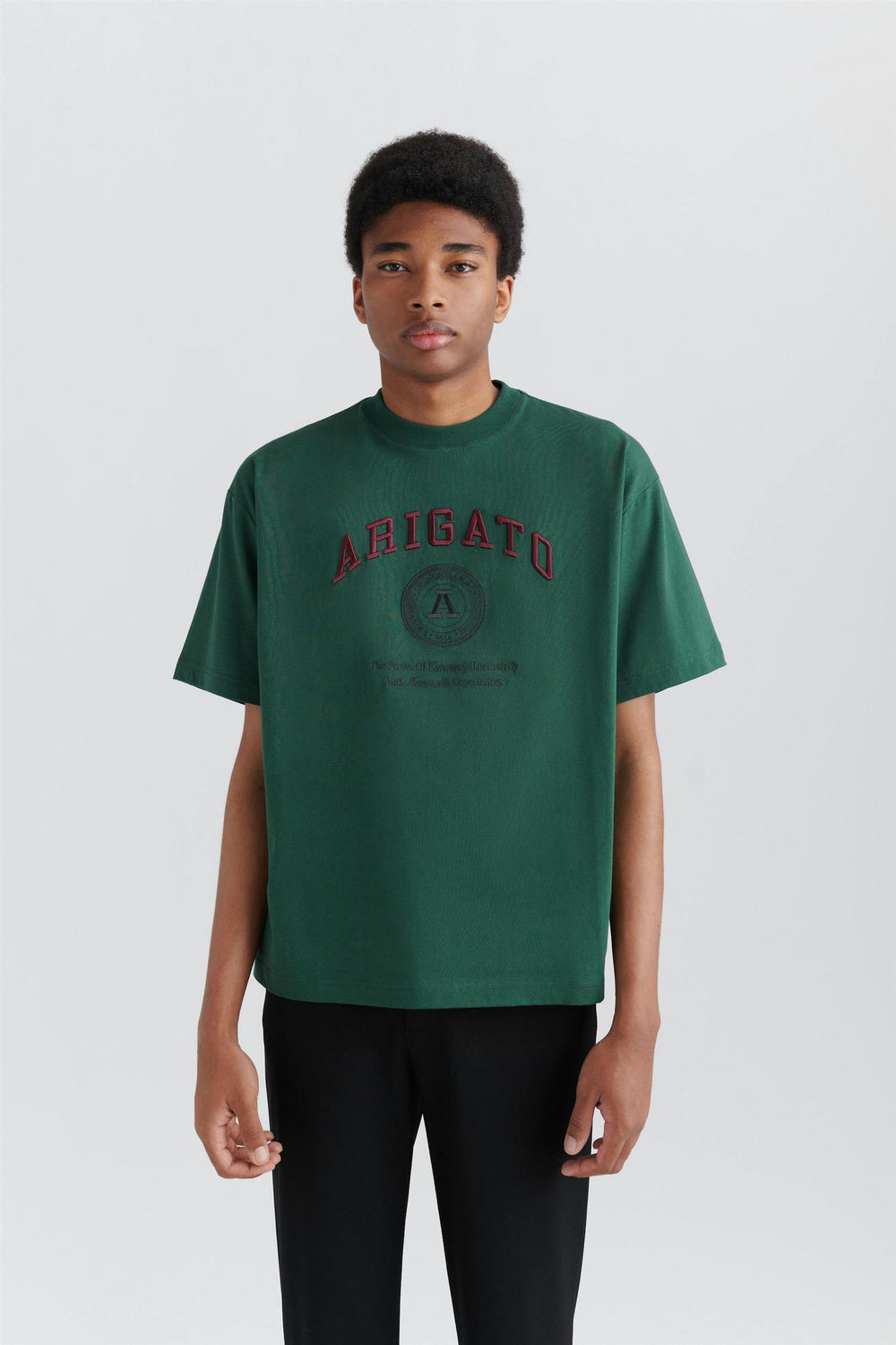 AXEL ARIGATO - Arigato University Embroidered T-Shirt - Green - Dale