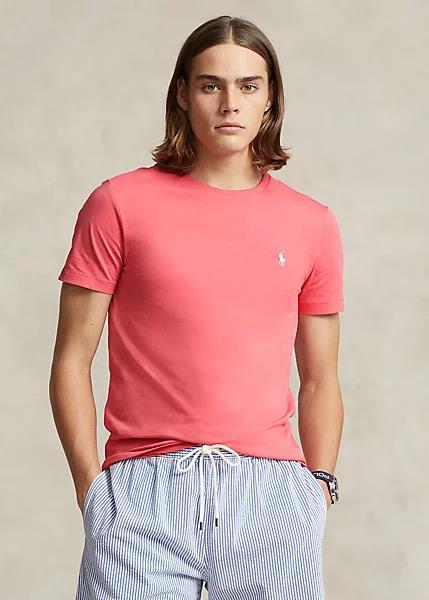 POLO RALPH LAUREN - Custom Slim Fit Jersey T-Shirt Pale Red - Dale