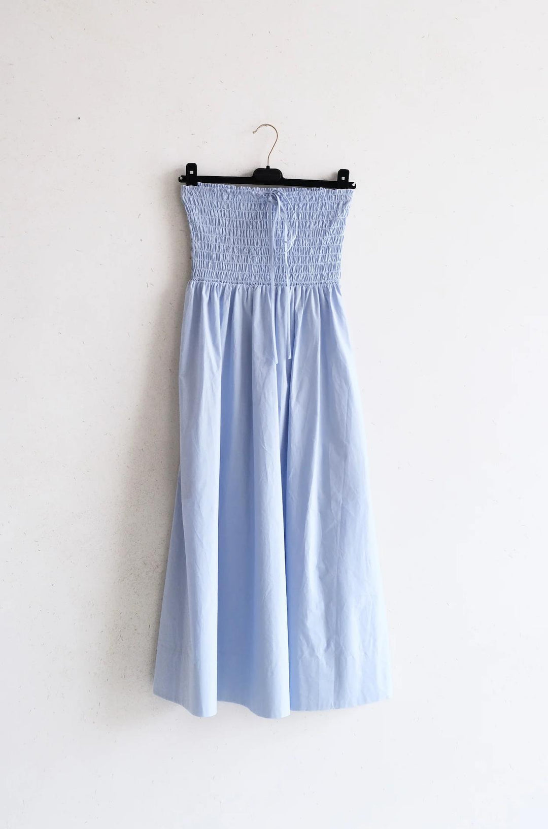 Poplin Smocked Dress - Light Blue